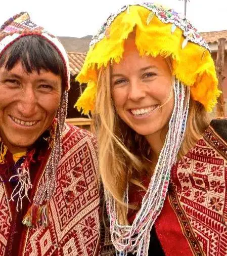 Walking through the Peruvian highlands, slow travel by foot through the Andes