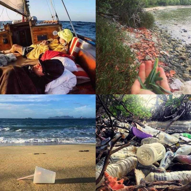 a collage of pictures showing different types of trash.
