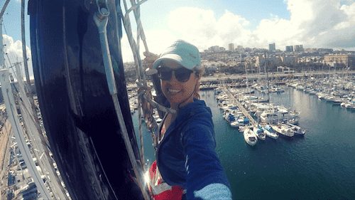 sailing across the Atlantic Ocean as crew