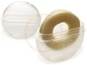 A chemical free shampoo packaged in a plastic container with a ring inside.