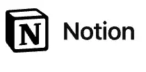 A black and white logo with the Notion.