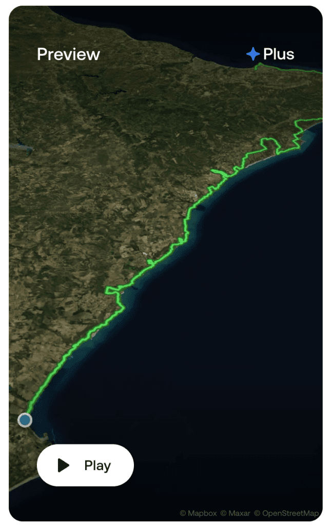Fisherman's Trail satellite map view on AllTrails.