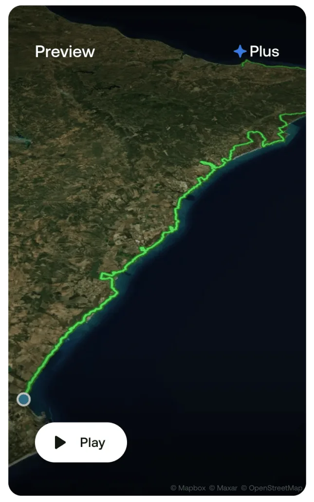 Fisherman's Trail satellite map view on AllTrails.